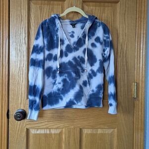 J. Crew Blue Tie-Dye Long Sleeve Hoodie